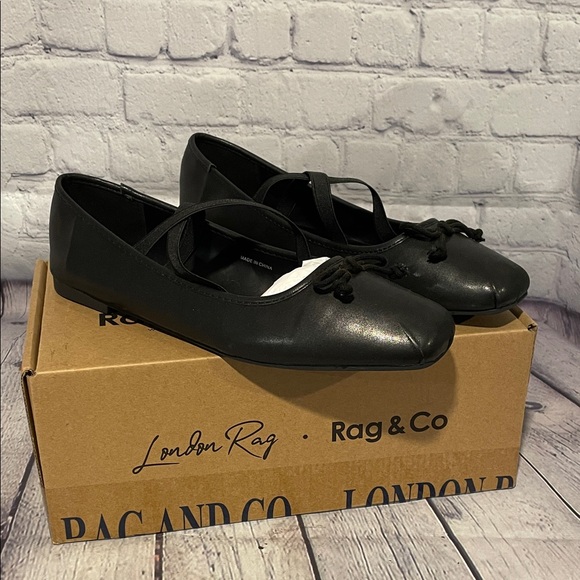 London Rag Shoes - London Rag Women's Black Ballet style Loafers Size 10